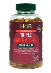Holland & Barrett didelio stiprumo trigubos omega 3 - 6 - 9 – 120 kapsulių
