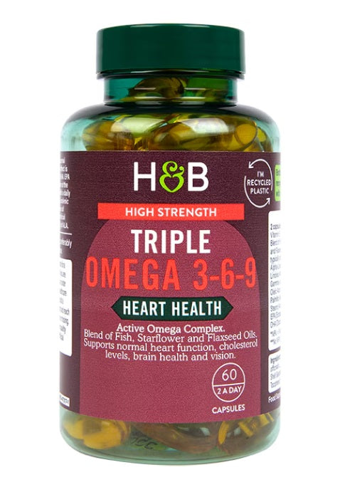 Holland & Barrett didelio stiprumo trigubos omega 3 - 6 - 9 – 60 kapsulių