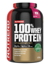 Nutrend 100% išrūgų baltymų milteliai, aviečių skonio - 2250 g