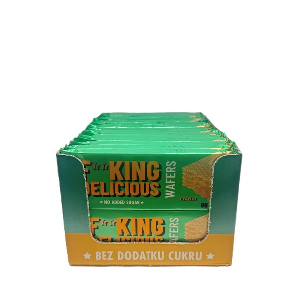 Allnutrition Fitking gardūs vafliai su žemės riešutais – 32 x 80 g