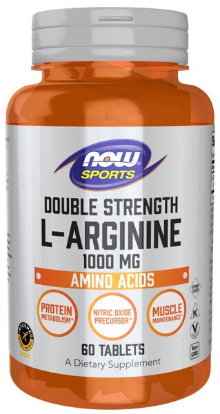 NOW Foods L - argininas, 1000 mg – 60 tablečių