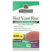 Nature's Answer raudonųjų mielių ryžiai, 600 mg – 90 kapsulių