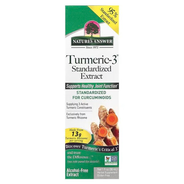 Nature's Answer ciberžolės - 3 standartizuotas ekstraktas – 30 ml.