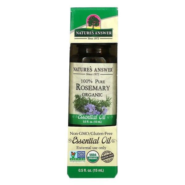 Nature's Answer 100 % grynas rozmarinų eterinis aliejus – 15 ml.