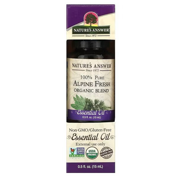 Nature's Answer 100 % grynas Alpių gaivos eterinių aliejų mišinys – 15 ml.