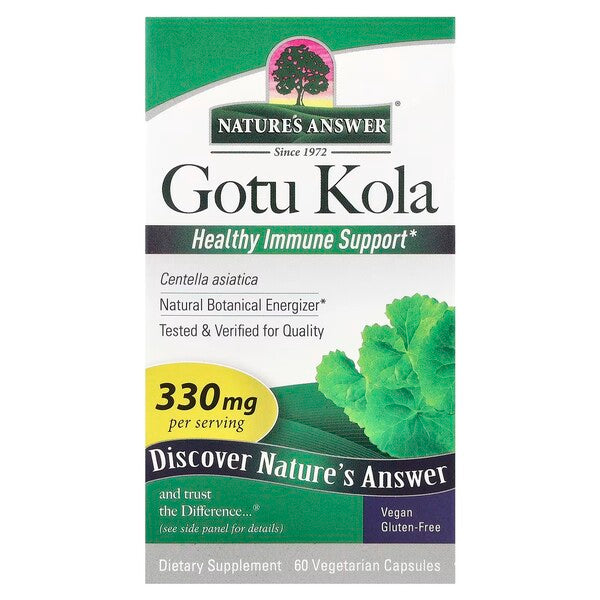 Nature's Answer Gotu Kola, 330 mg – 60 kapsulių