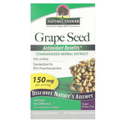 Nature's Answer vynuogių sėklų skonio, 150 mg – 60 kapsulių