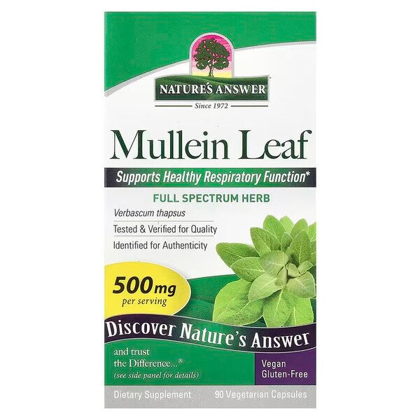 Nature's Answer devynšakės lapų ekstraktas, 500 mg – 90 kapsulių