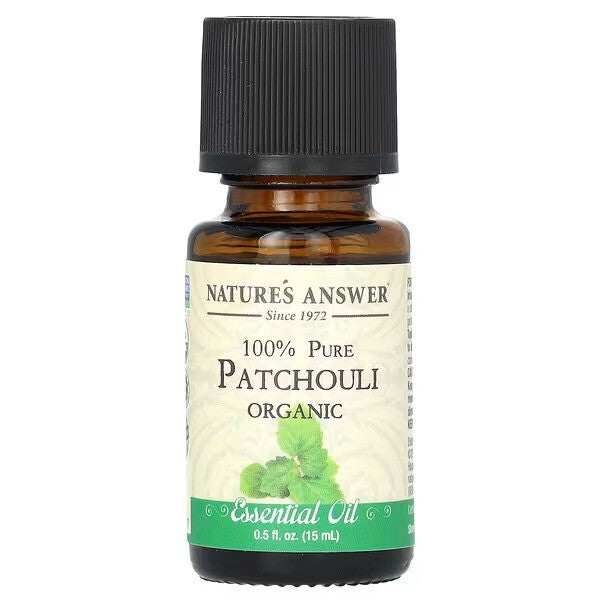 Nature's Answer 100 % grynas pačiulių eterinis aliejus – 15 ml.
