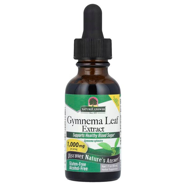 Nature's Answer gimnemos lapų ekstraktas, 1000 mg - 30 ml.