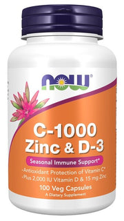 NOW Foods C - 1000 cinko ir D - 3 vitamino B12 – 100 kapsulių