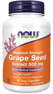 Produkto nuotrauka: NOW Foods Grape Seed Extract, 500mg Maximum Strength - 90 kapsulių