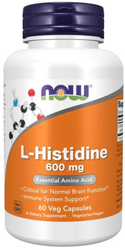NOW Foods L - histidinas, 600 mg - 60 kapsulių