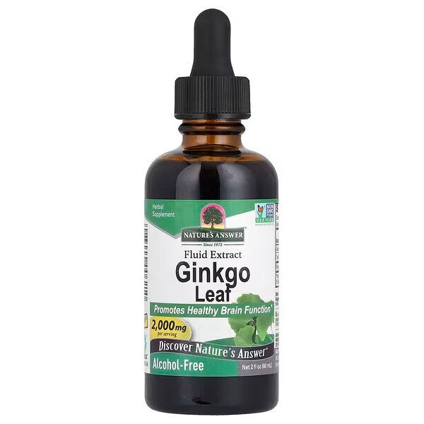 Nature's Answer ginkmedžio lapai, 2000 mg - 60 ml.