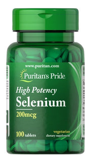 Puritan's Pride selenas, 200 mcg – 100 tablečių