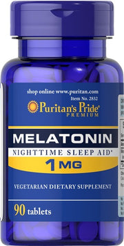 Puritan's Pride melatoninas, 1 mg - 90 tablečių