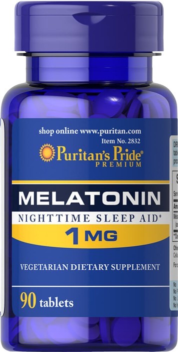 Puritan's Pride melatoninas, 1 mg - 90 tablečių