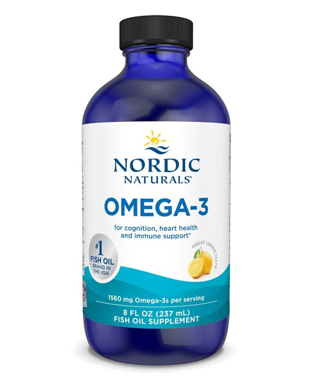 Nordic Naturals Omega - 3, 1560 mg citrinų skonio – 237 ml.