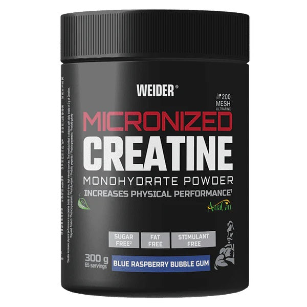 Weider mikronizuotas kreatinas, mėlynųjų aviečių skonio kramtomoji guma - 300 g