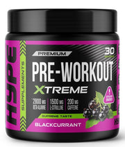 Hype Pre - Workout Xtreme, juodieji serbentai – 300 g