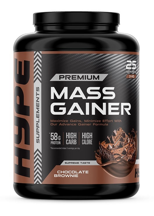 Hype Mass Gainer, šokoladinis braunis - 3000 g