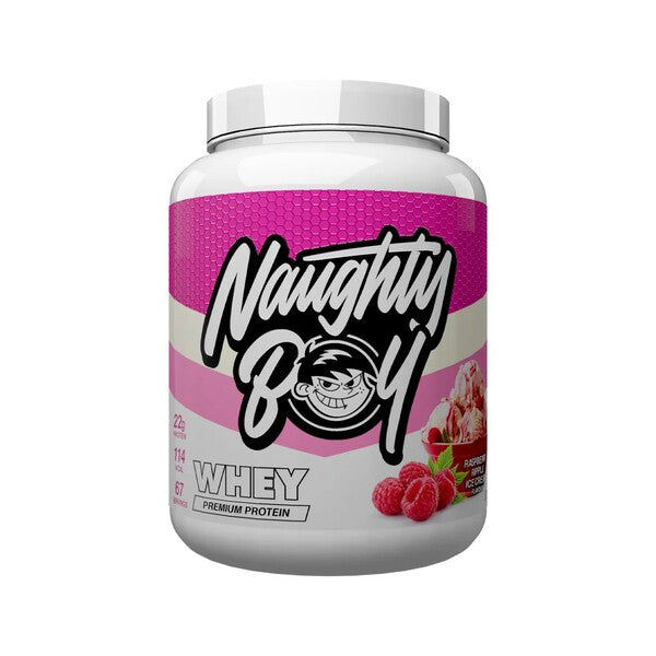 Naughty Boy Advanced Whey su aviečių skonio ripple ledais – 2010 g