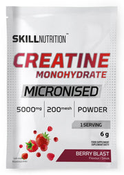 Skill Nutrition mikronizuotas kreatino monohidratas, uogų skonio – 6 g (1 porcija)