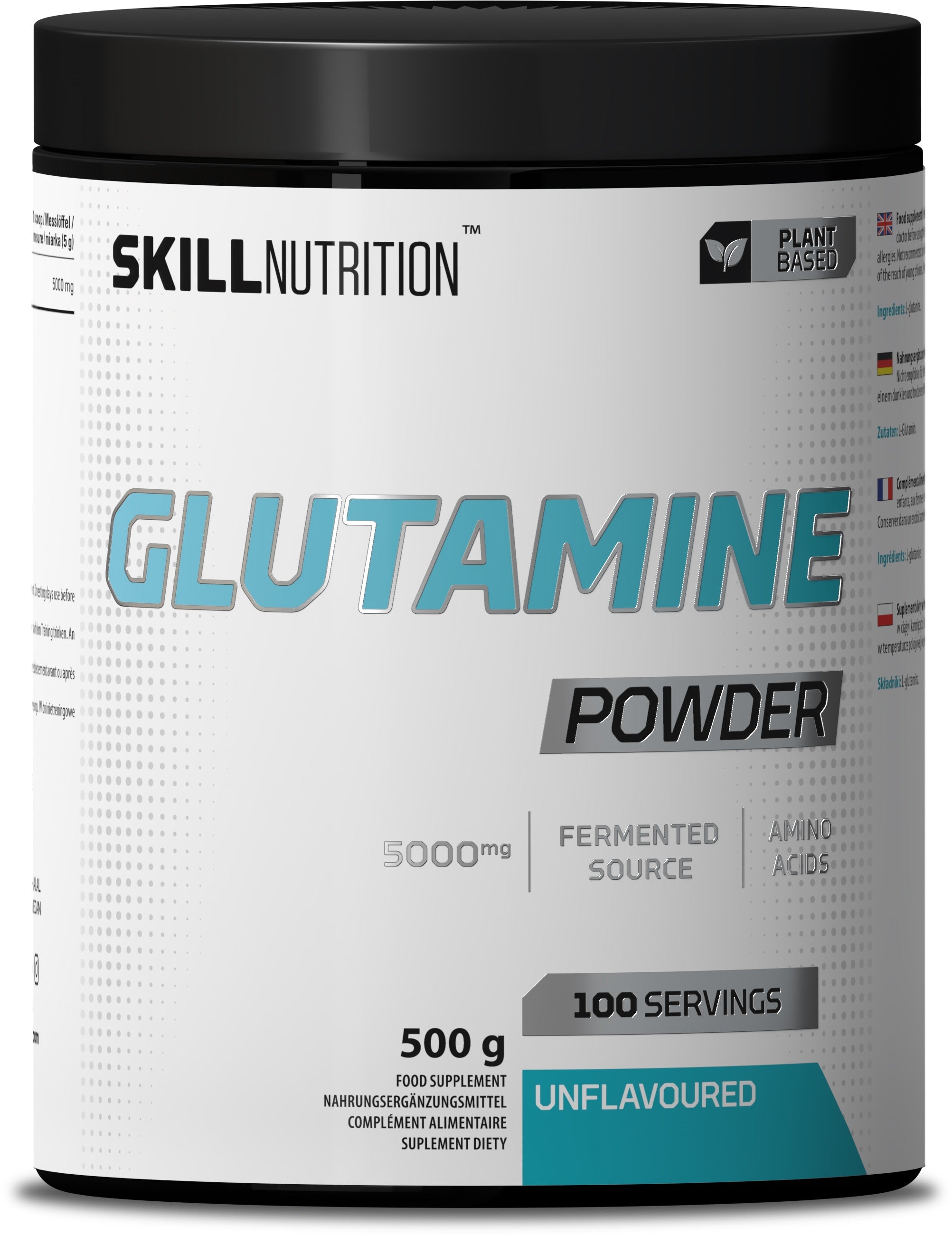 Skill Nutrition beskoniai glutamino milteliai – 500 g