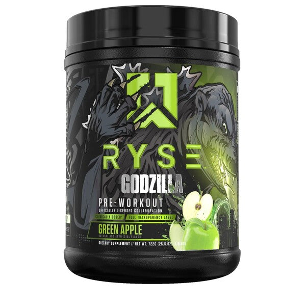 RYSE Godzilla prieš treniruotę, žaliųjų obuolių skonio - 722 g