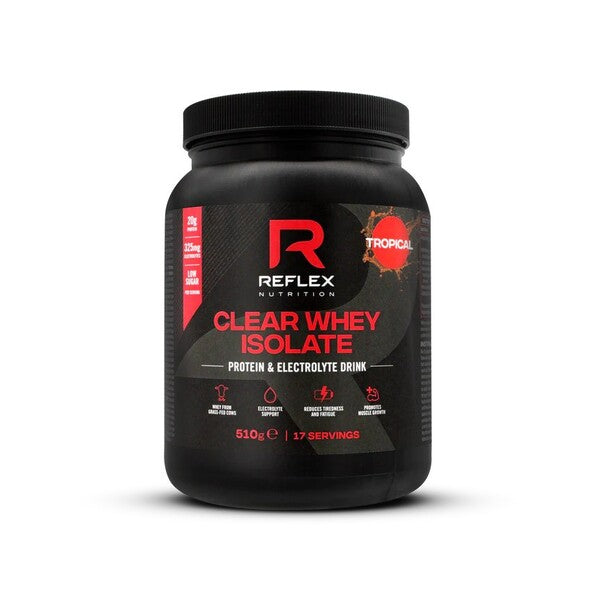 Reflex Nutrition skaidrus išrūgų izoliatas, tropinis – 510 g