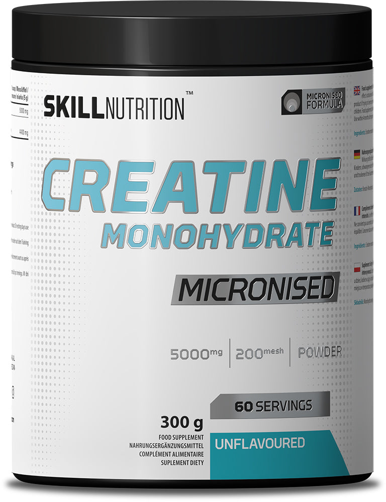 Skill Nutrition mikronizuotas kreatino monohidratas be skonio – 300 g