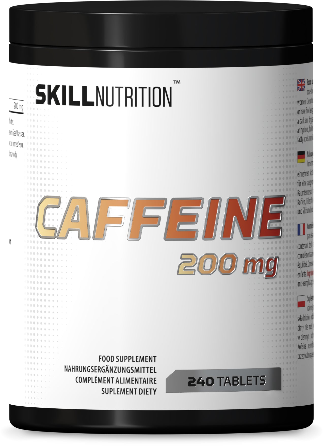 Skill Nutrition kofeinas, 200 mg – 240 tablečių