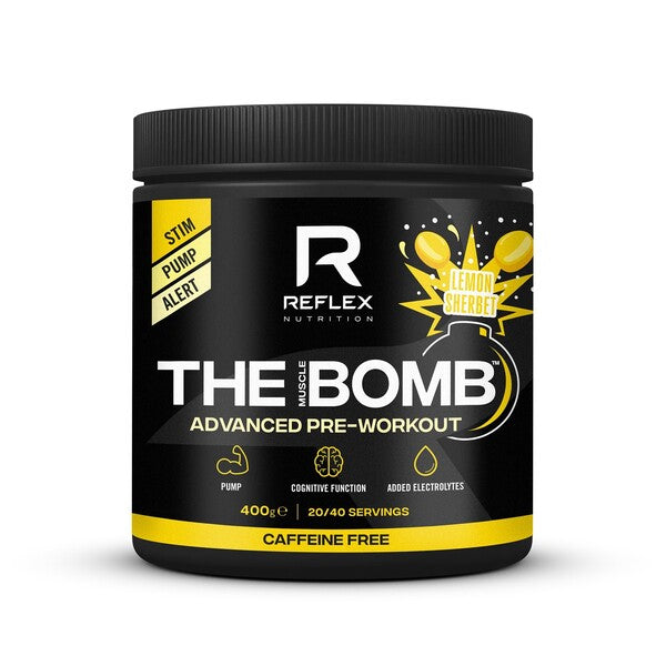 Reflex Nutrition raumenų bomba be kofeino, citrinų šerbetas - 400 g