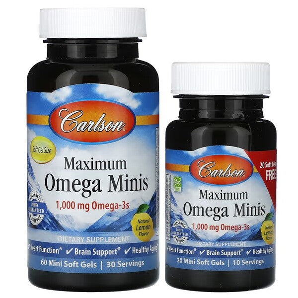 Carlson Labs Maximum Omega Minis - 60 + 20 gelių