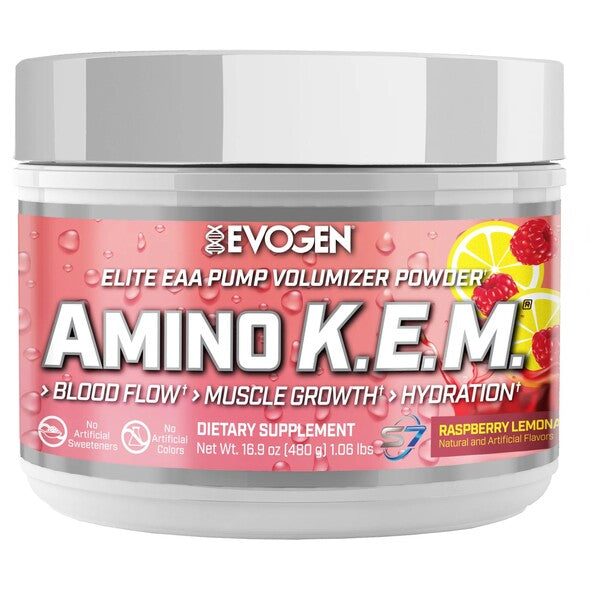 Evogen Amino K.E.M. EAA, aviečių limonadas – 480 g
