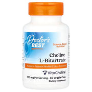 Doctor's Best cholino L - bitartratas, 550 mg – 60 kapsulių