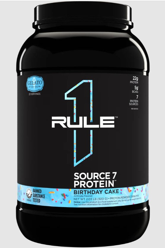 Rule One Source7 baltyminiai gimtadienio torto ledai – 920 g