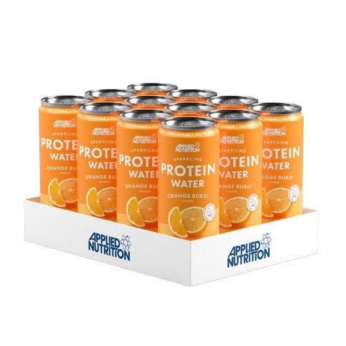 Applied Nutrition gazuotas baltymų vanduo su apelsinų skonio gėrimu – 12 x 330 ml.