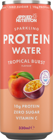 Applied Nutrition gazuotas baltymų vanduo Tropical Burst – 12 x 330 ml.