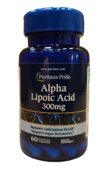 Puritan's Pride alfa lipoinė rūgštis, 300 mg – 60 kapsulių