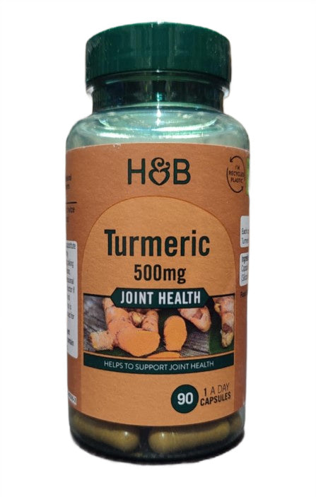 Holland & Barrett ciberžolė, 500 mg – 90 kapsulių