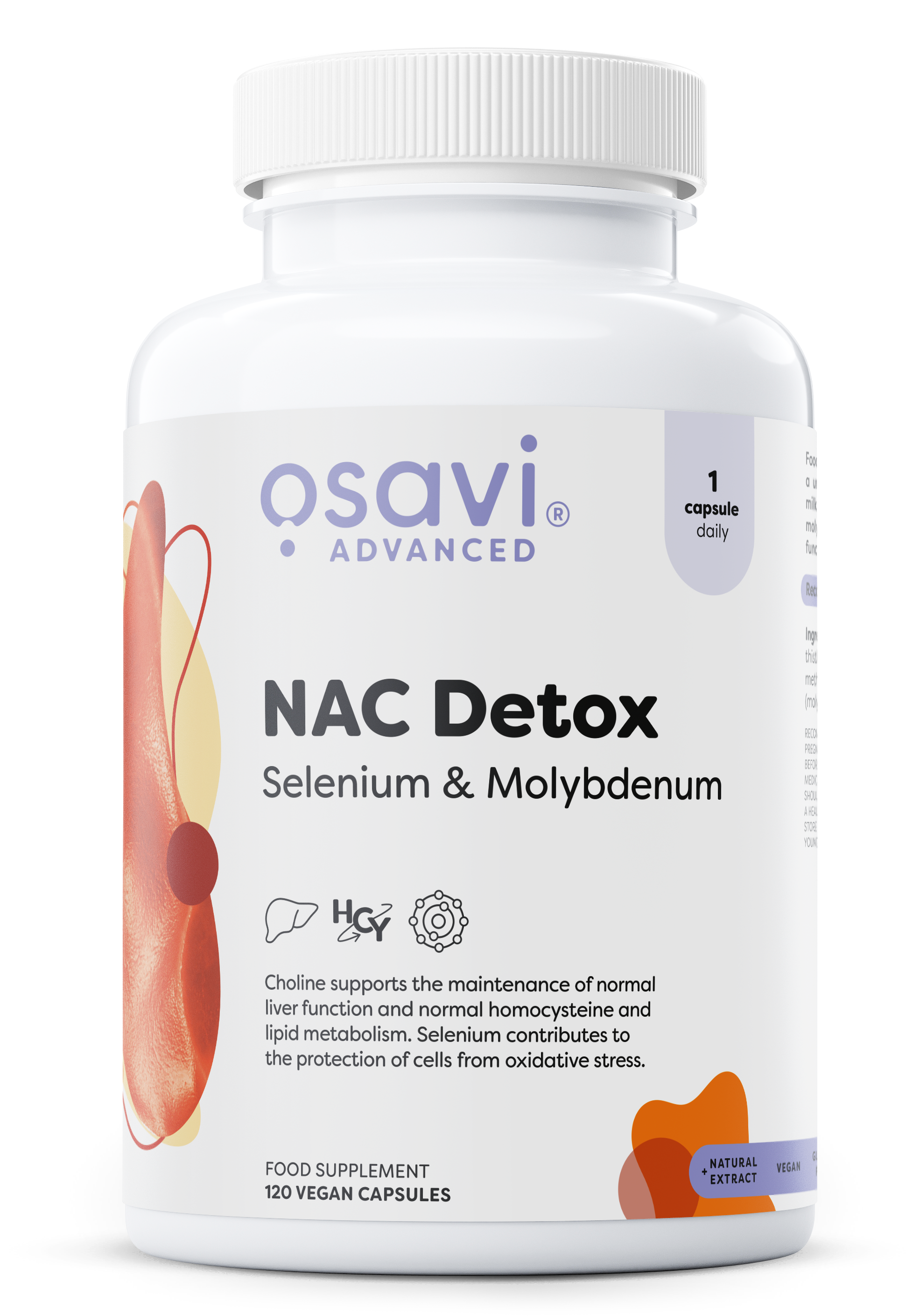 Produkto nuotrauka: Osavi NAC Detox, Selenium & Molybdenum - 120 vegan caps