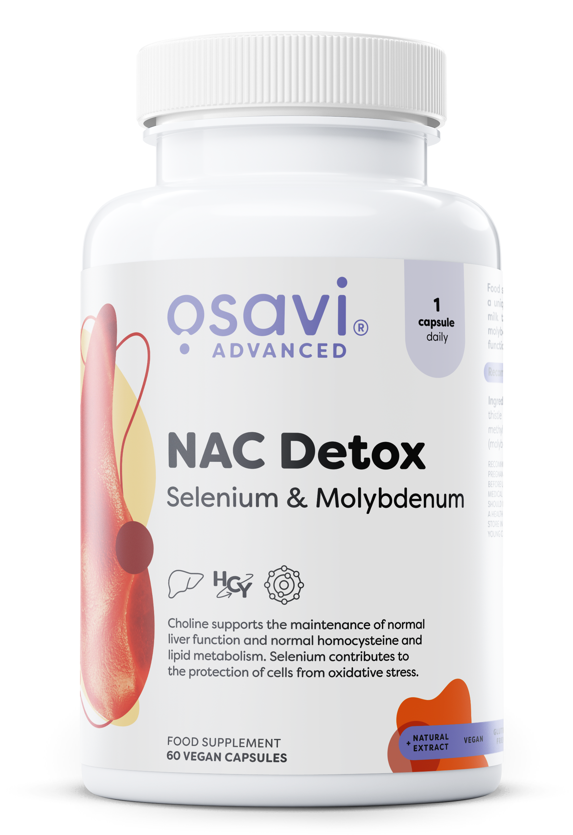 Produkto nuotrauka: Osavi NAC Detox, Selenium & Molybdenum - 60 vegan caps