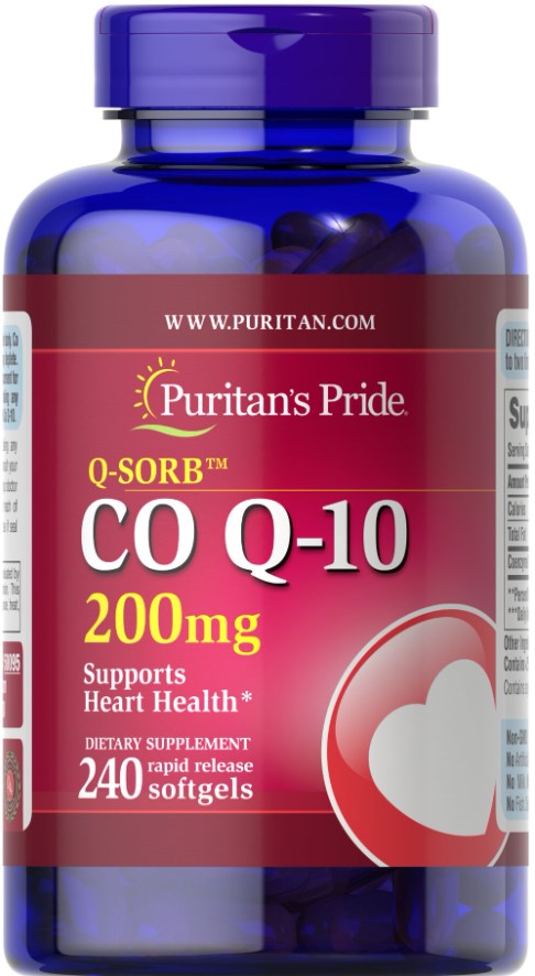 Puritan's Pride kofermentas Q10, 200 mg – 240 kapsulių