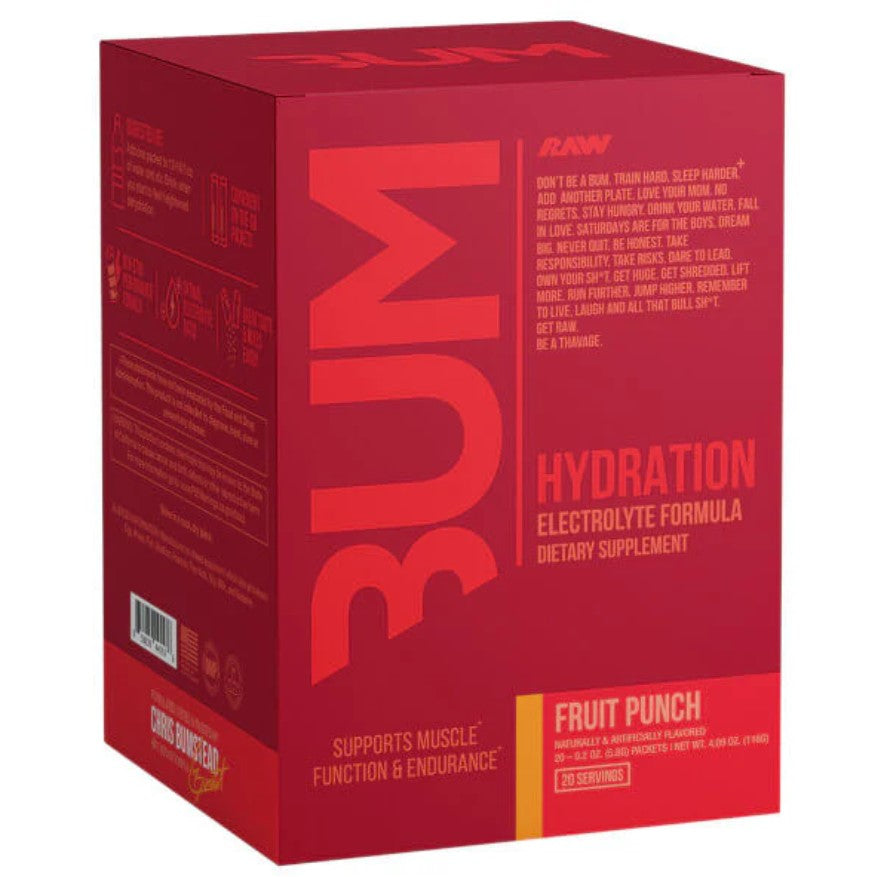 Raw Nutrition Bum Hydration vaisių punšas – 20 x 5,8 g