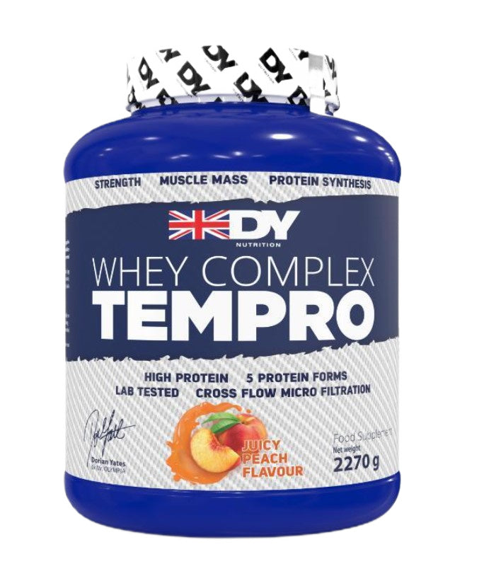 Dorian Yates išrūgų kompleksas Tempro, sultingo persikų skonio - 2270 g