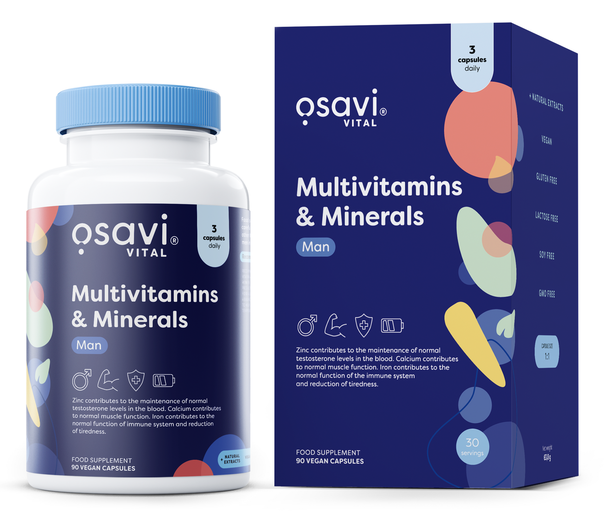Produkto nuotrauka: Osavi Multivitamins & Minerals Man - 90 vegan caps