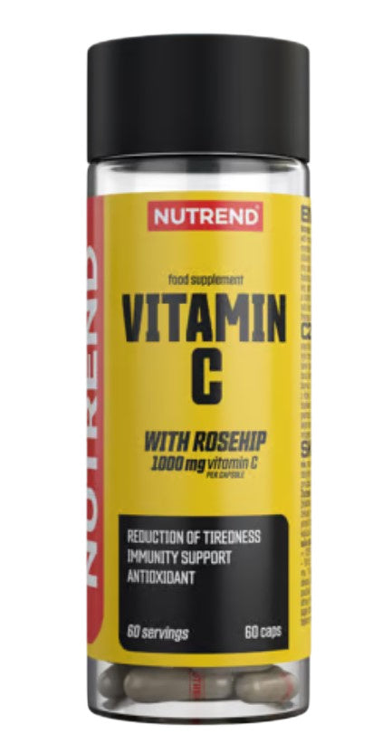 Nutrend vitaminas C su erškėtuogėmis - 60 kapsulių