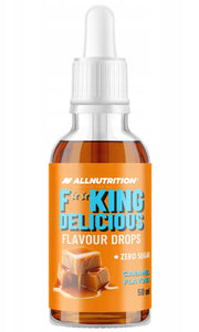 Allnutrition Fitking gardūs karamelės skonio lašai – 50 ml.