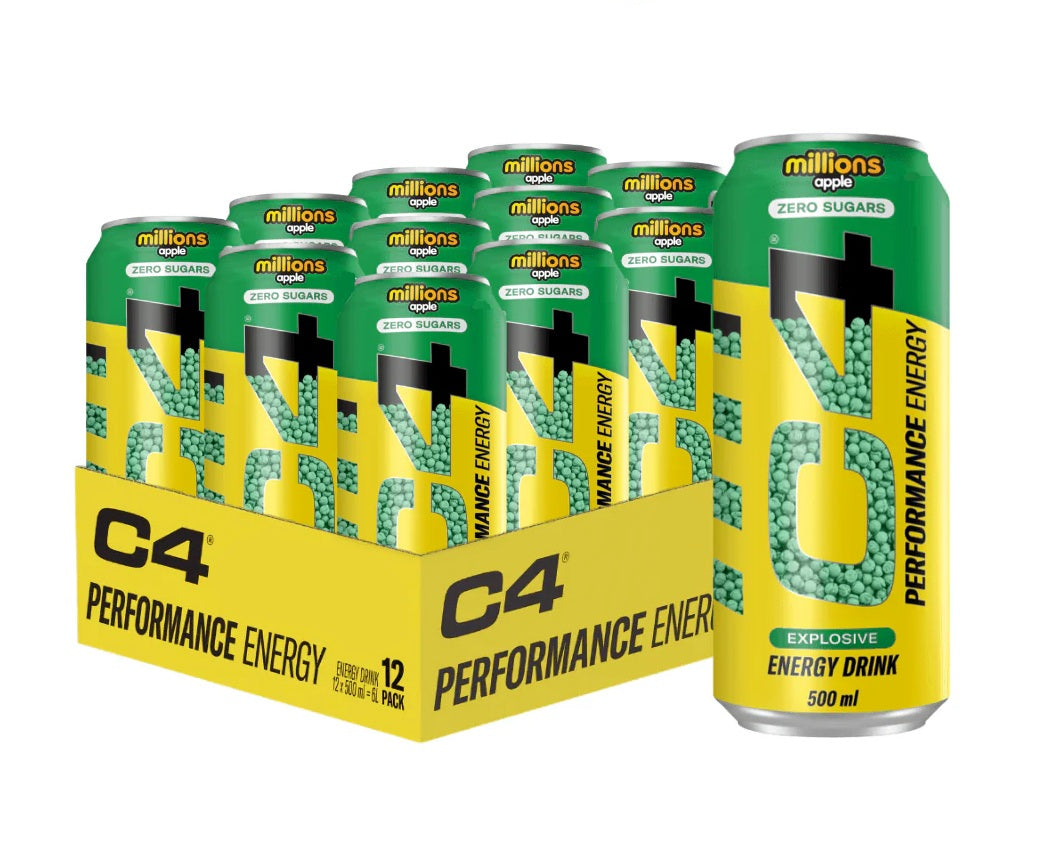 Cellucor C4 Performance Energy, milijonai obuolių – 12 x 500 ml.